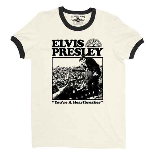 Elvis Presley Tupelo Ringer T-Shirt - ringernaturalblacktrim