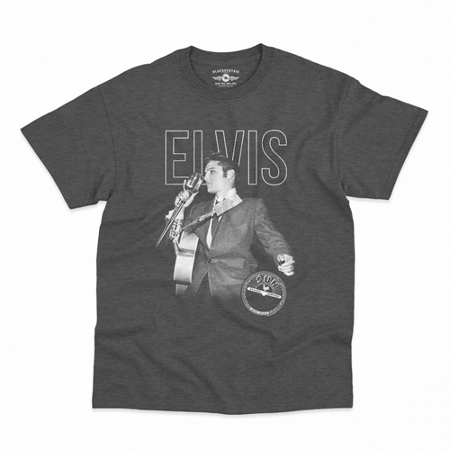 Elvis Marquee T-Shirt - Classic Heavy Cotton - classicheathergrey