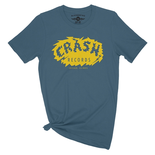 Crash Records Logo T-Shirt - Lightweight Vintage Style - vintagedeepteal