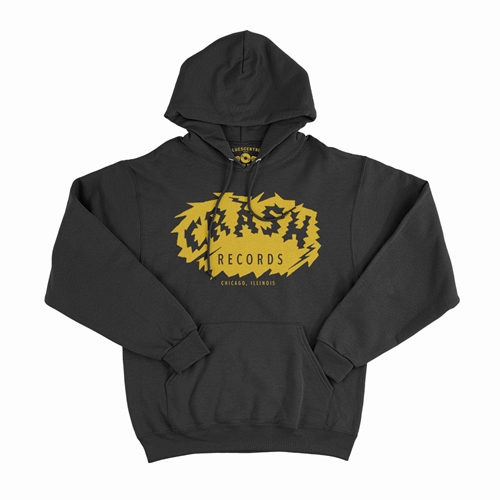 Crash Records Logo Pullover Jacket - hoodieblack