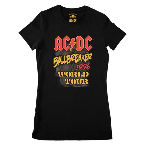 AC/DC Ballbreaker World Tour Ladies T Shirt - Relaxed Fit - ladiesblack