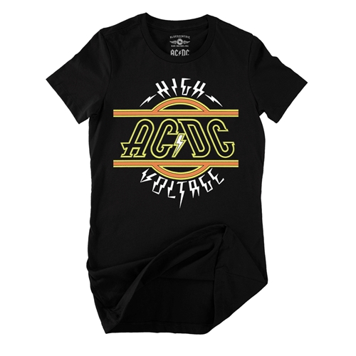 AC/DC High Voltage Ladies T Shirt - Relaxed Fit - ladiesvintageblack