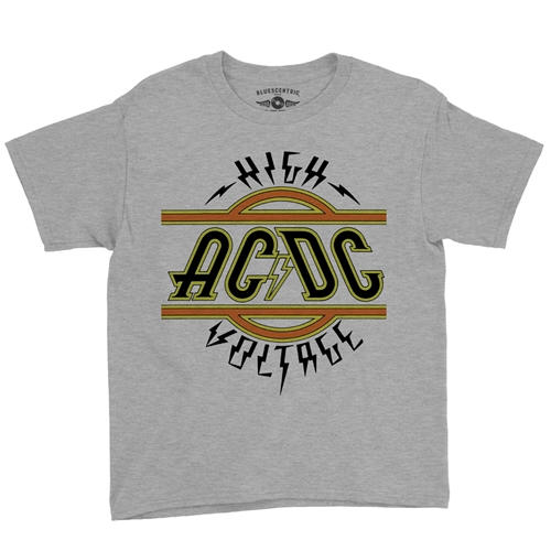 AC/DC High Voltage Youth T-Shirt - Lightweight Vintage Children & Toddlers - youthheatherathletic