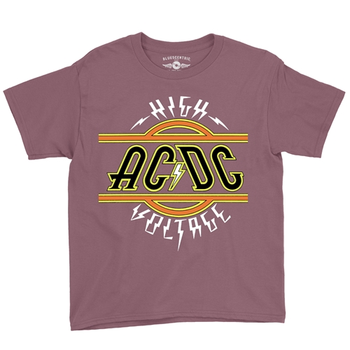 AC/DC High Voltage Youth T-Shirt - Lightweight Vintage Children & Toddlers - youthheathermaroon