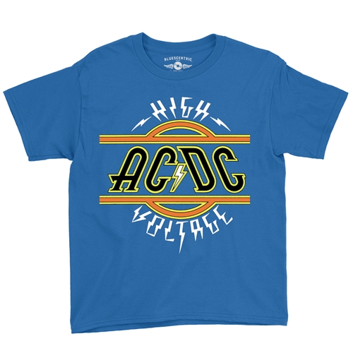 AC/DC High Voltage Youth T-Shirt - Lightweight Vintage Children & Toddlers - youthroyalblue