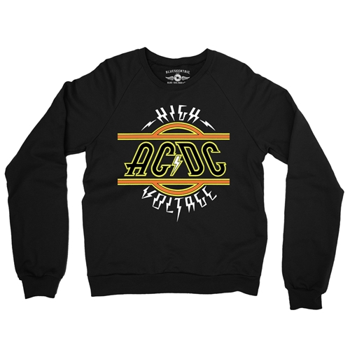 AC/DC High Voltage Crewneck Sweater - crewneckblack