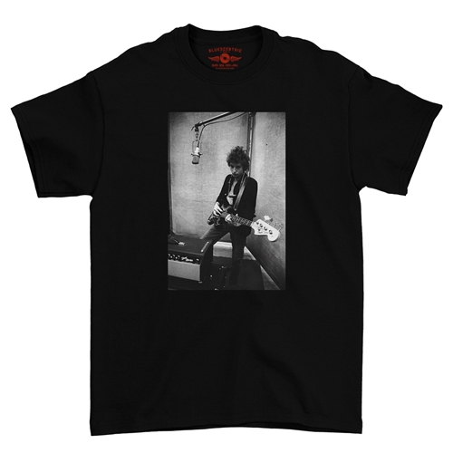 Bob Dylan Bass Guitar T-Shirt - Classic Heavy Cotton - classicblack