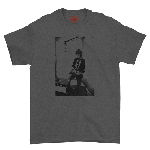 Bob Dylan Bass Guitar T-Shirt - Classic Heavy Cotton - classicheathergrey