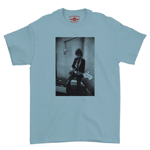 Bob Dylan Bass Guitar T-Shirt - Classic Heavy Cotton - classiclightblue