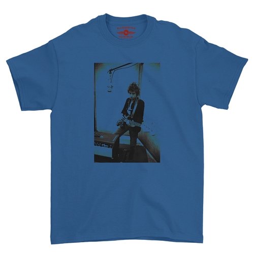 Bob Dylan Bass Guitar T-Shirt - Classic Heavy Cotton - classicroyalblue