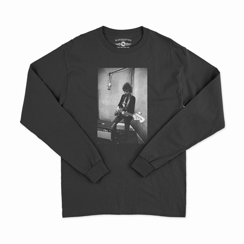 Bob Dylan Bass Guitar Long Sleeve T-Shirt - longsleeveblack