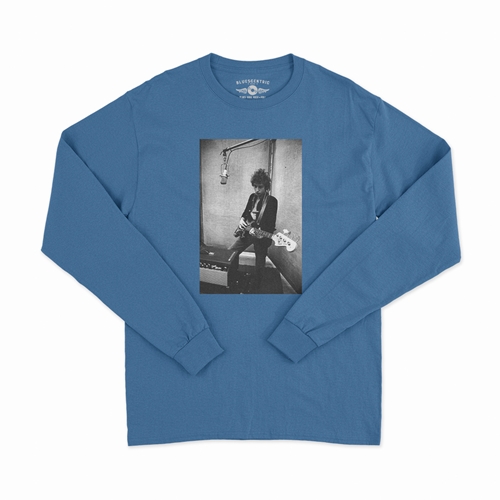 Bob Dylan Bass Guitar Long Sleeve T-Shirt - longsleeveblue