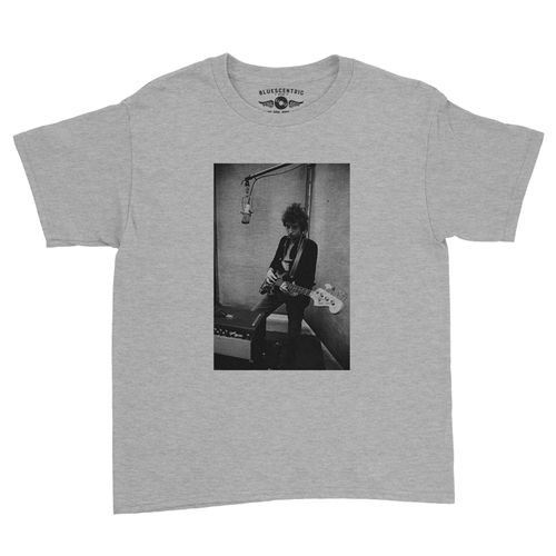 Bob Dylan Bass Guitar Youth T-Shirt - Lightweight Vintage Children & Toddlers - youthheatherathletic