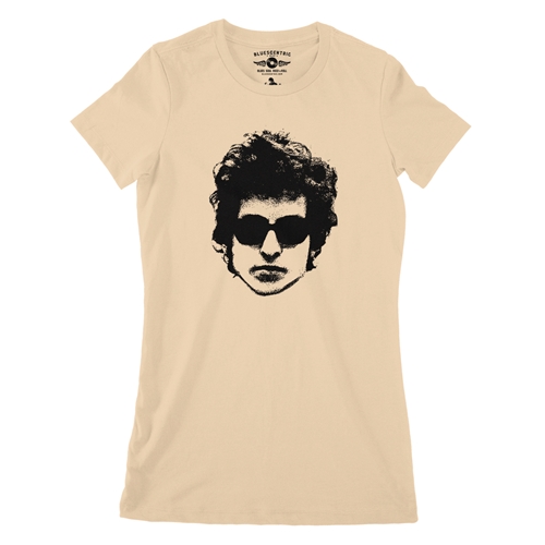 Bob Dylan Headshot Ladies T Shirt - Relaxed Fit - ladiessanddune