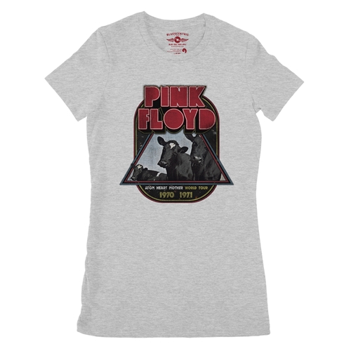 Pink Floyd Vintage Concert Tour Ladies T Shirt - Relaxed Fit - ladiesathleticheather