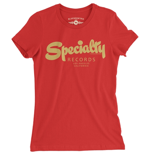 CLOSEOUT Specialty Records Ladies T Shirt - ladiesred