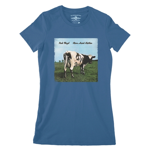 Pink Floyd Atom Heart Mother Album Cover Ladies T Shirt - Relaxed Fit - ladiesblue