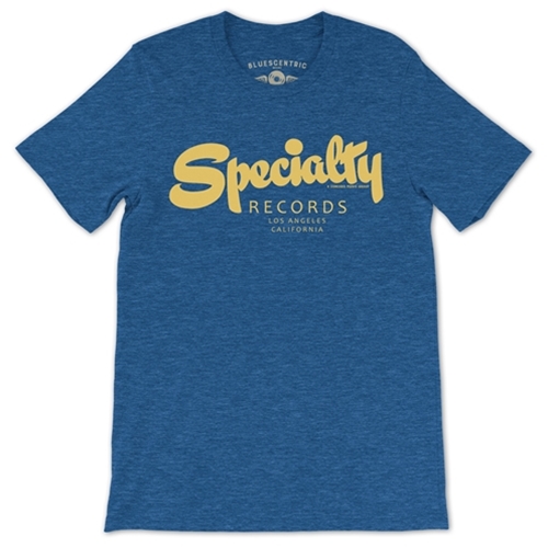 CLOSEOUT Specialty Records T-Shirt - Lightweight Vintage Style - vintageheatherroyalblue