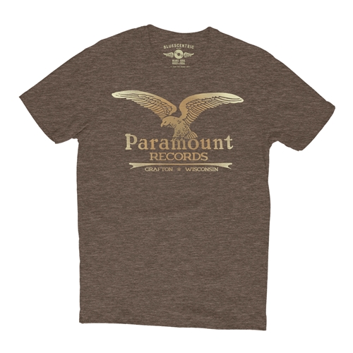 Paramount Records Logo T-Shirt - Lightweight Vintage Style - vintageheatherbrown