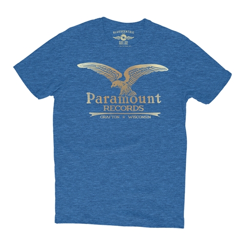Paramount Records Logo T-Shirt - Lightweight Vintage Style - vintageheatherroyalblue