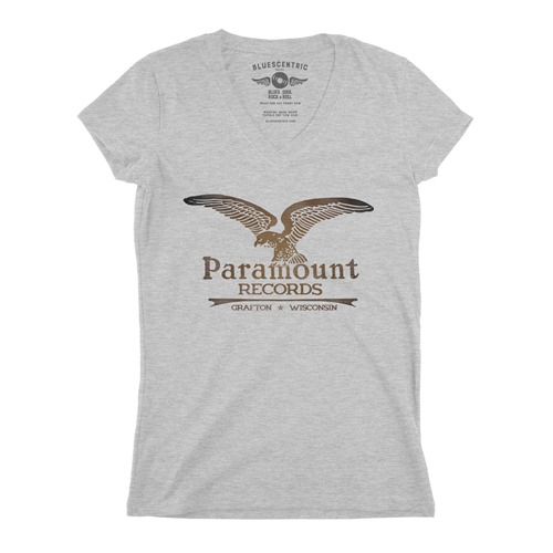 Paramount Records Logo V-Neck T Shirt - Women