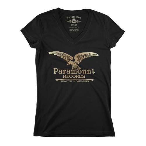 Paramount Records Logo V-Neck T Shirt - Women