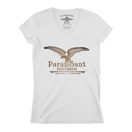 Paramount Records Logo V-Neck T Shirt - Women