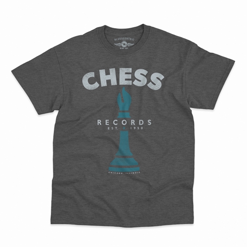 Chess Records Chicago Blues T-Shirt - Classic Heavy Cotton - classicheathergrey