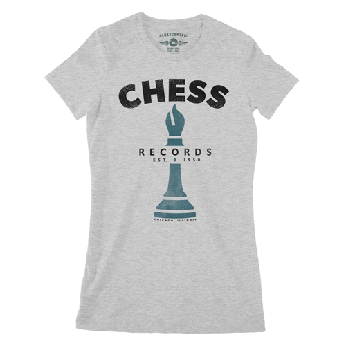 Chess Records Chicago Blues Ladies T Shirt - Relaxed Fit - ladiesathleticheather