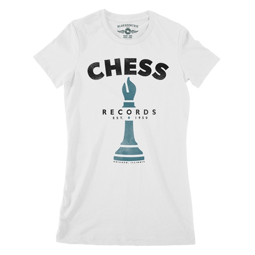 Chess Records Chicago Blues Ladies T Shirt - Relaxed Fit - ladieswhite