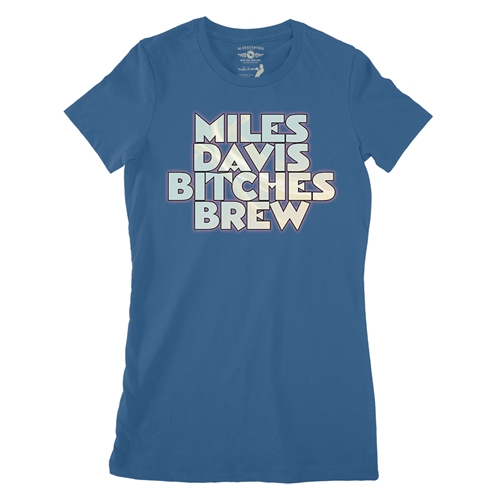 Miles Davis Bitches Brew Ladies T Shirt - Relaxed Fit - ladiesblue