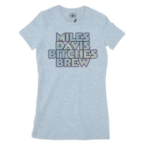 Miles Davis Bitches Brew Ladies T Shirt - Relaxed Fit - ladiesheatherprismblue