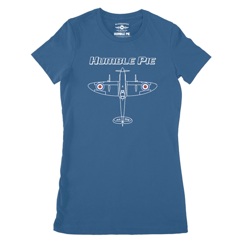 Humble Pie Victory Ladies T Shirt - Relaxed Fit - ladiesblue