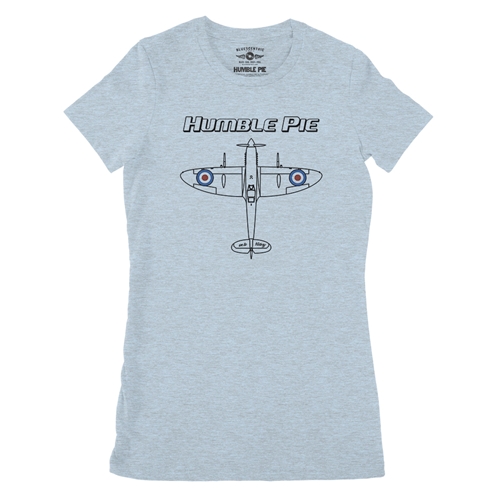 Humble Pie Victory Ladies T Shirt - Relaxed Fit - ladiesheatherprismblue