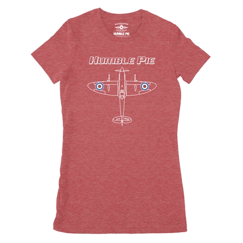 Humble Pie Victory Ladies T Shirt - Relaxed Fit - ladiesheatherred