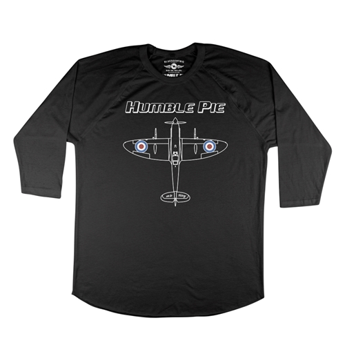 Humble Pie Victory Baseball T-Shirt - raglanblackblacksleeve