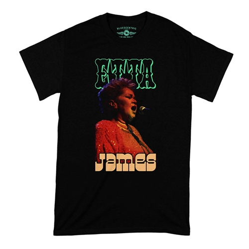 Etta James Red Sequin T-Shirt - Classic Heavy Cotton - classicblack