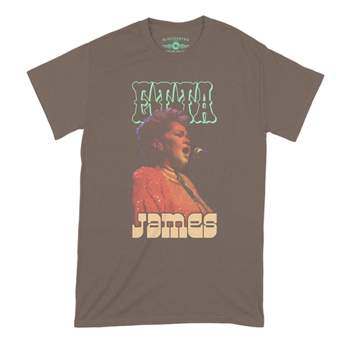 Etta James Red Sequin T-Shirt - Classic Heavy Cotton - classictaupe