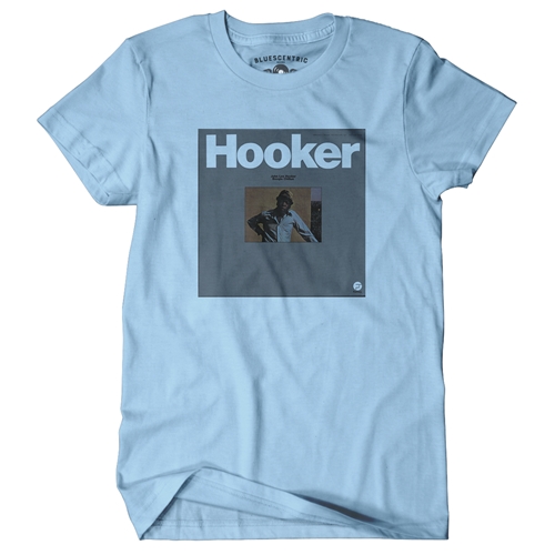 John Lee Hooker Boogie Chillen Album T-Shirt - Classic Heavy Cotton - classiclightblue