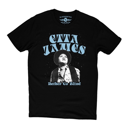 Etta James Starry Night T-Shirt - Lightweight Vintage Style - vintageblack