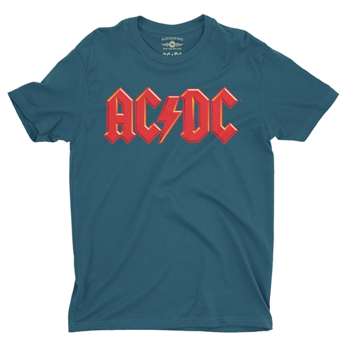 Red AC/DC Logo T-Shirt - Lightweight Vintage Style - vintagedeepteal