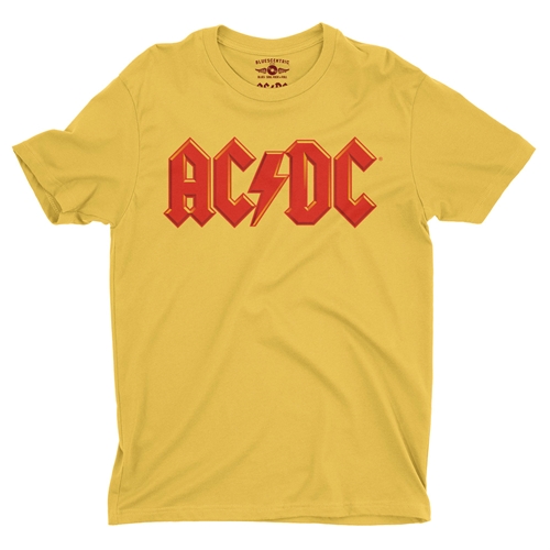 Red AC/DC Logo T-Shirt - Lightweight Vintage Style - vintagemaizeyellow