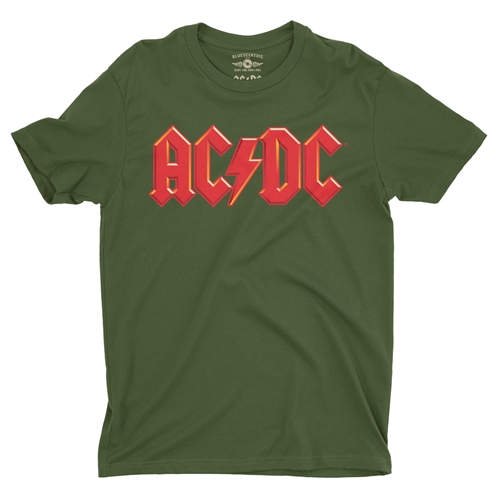 Red AC/DC Logo T-Shirt - Lightweight Vintage Style - vintageolive
