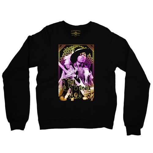 Jimi Hendrix Gold Dust Crewneck Sweater - crewneckblack