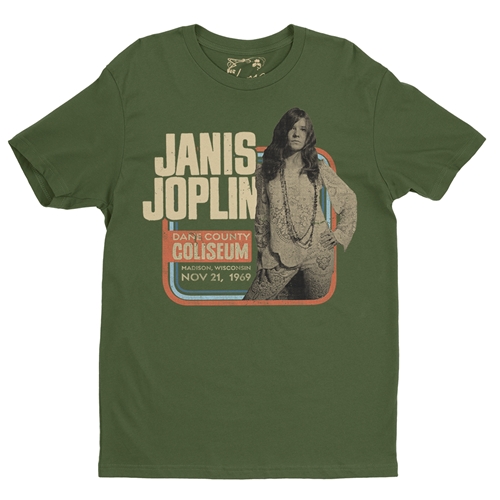 Janis Joplin Vintage Concert T-Shirt - Lightweight Vintage Style - vintageolive