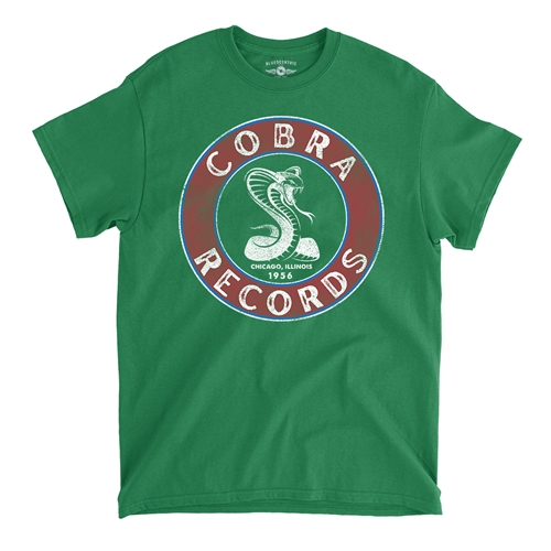 Cobra Records Snake T-Shirt - Classic Heavy Cotton - classickellygreen