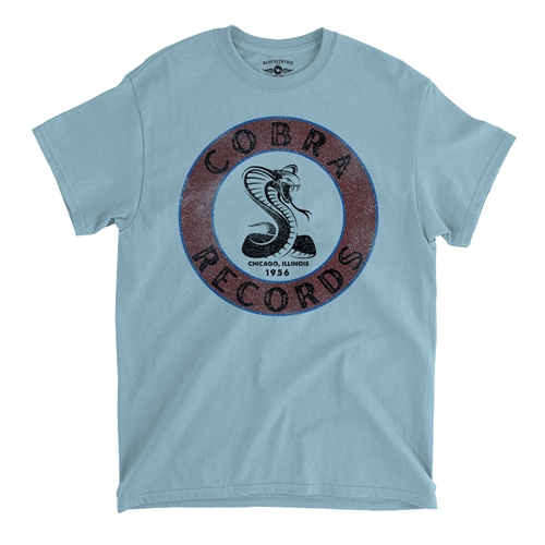 Cobra Records Snake T-Shirt - Classic Heavy Cotton - classiclightblue