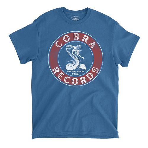 Cobra Records Snake T-Shirt - Classic Heavy Cotton - classicroyalblue