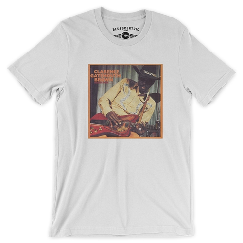 Clarence Gatemouth Brown Pressure Cooker T-Shirt - Lightweight Vintage Style - white