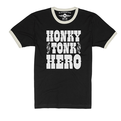 Honky Tonk Hero Ringer T-Shirt - ringerblackcreamtrim